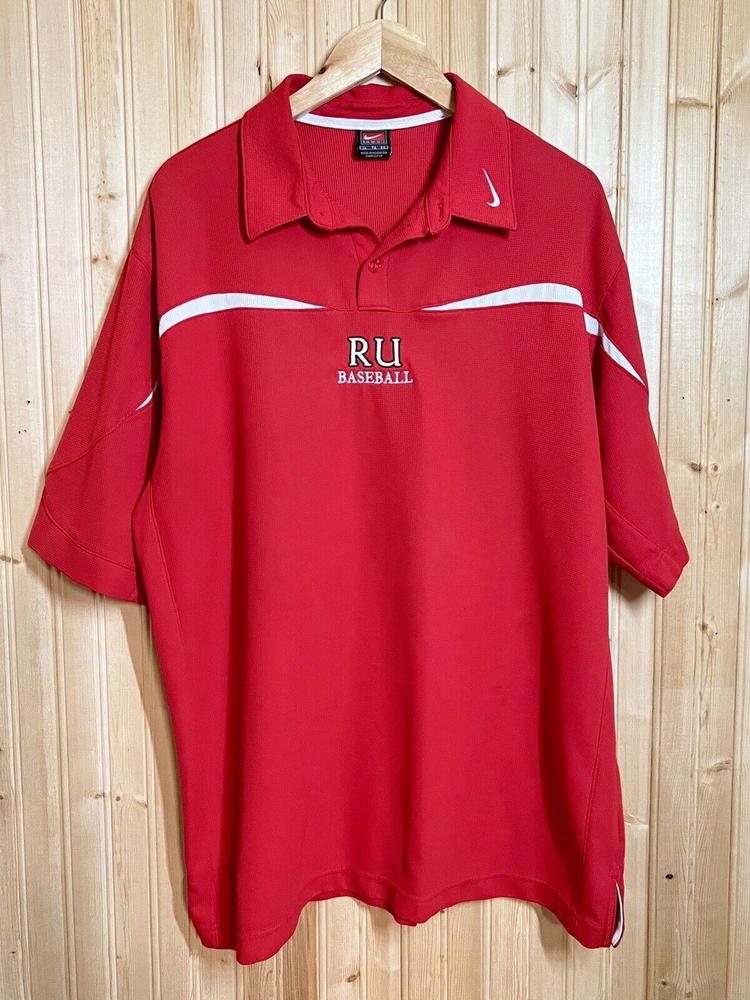 Nike Radford University Highlanders RU Dri Fit Polo Shirt Red Baseball mens XL